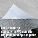 Aperturee - Aperturee Grey White Mixed Mabled Texture Fabric Floor Mat